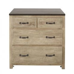 Maisons Du Monde Meubles Bas Meuble Bas De Cuisine 4 Tiroirs En Pin Recyclé