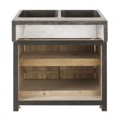 Maisons Du Monde Meubles Bas Meuble Bas De Cuisine Pour évier 2 Portes En Pin Recyclé Effet Vieilli -Meubles de cuisine Soldes meuble bas de cuisine pour evier 2 portes en pin recycle effet vieilli 1000 0 15 202555 5