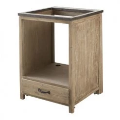 Maisons Du Monde Meubles Bas Meuble Bas De Cuisine Pour Four 1 Tiroir En Pin Recyclé Grisé -Meubles de cuisine Soldes meuble bas de cuisine pour four 1 tiroir en pin recycle grise 1000 8 37 201798 3