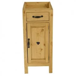 Grenier Alpin Meubles Bas Meuble Bas Pin Massif H92cm Ouverture à Droite Avec Coeur