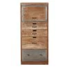 Maisons Du Monde Meubles Haut Meuble De Cuisine Colonne Fermée 4 Tiroirs En Manguier Massif Et Métal