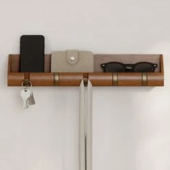 Umbra Portemanteaux Et Patères Organiseur Cubby Bois Marron -Meubles de cuisine Soldes organiseur cubby bois marron 1