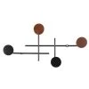 Maisons Du Monde Portemanteaux Et Patères Patère 4 Crochets En Métal Et Bois Noir Et Brun -Meubles de cuisine Soldes patere 4 crochets en metal et bois noir et brun 1000 15 15 227237 1