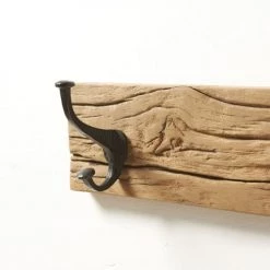 Maisons Du Monde Portemanteaux Et Patères Patère 5 Crochets En Bois Recyclé Et Métal Noir -Meubles de cuisine Soldes patere 5 crochets en bois recycle et metal noir 1000 2 7 189263 3