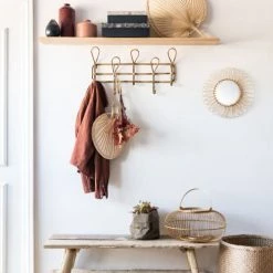 Maisons Du Monde Portemanteaux Et Patères Patère 5 Crochets En Métal Imitation Bambou -Meubles de cuisine Soldes patere 5 crochets en metal imitation bambou 1000 5 24 195471 2