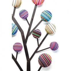 Kare Design Portemanteaux Et Patères Patère 6 Crochets Arbre En Acier Et Coton -Meubles de cuisine Soldes patere 6 crochets arbre en acier et coton 4