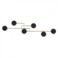 Maisons Du Monde Portemanteaux Et Patères Patère 6 Crochets Velours Noir Et En Métal Doré