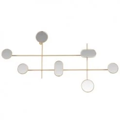 Maisons Du Monde Portemanteaux Et Patères Patère 7 Crochets Avec Miroirs En Métal Doré