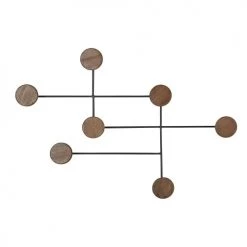 Maisons Du Monde Portemanteaux Et Patères Patère 7 Crochets En Bois De Manguier Et Métal Noir