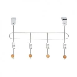 Compactor Portemanteaux Et Patères Patère De Porte 4 Crochets L33cm -Meubles de cuisine Soldes patere de porte 4 crochets l33cm 5