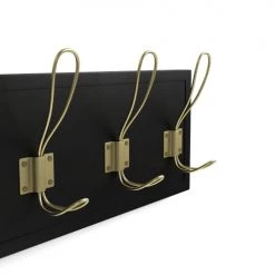 Potiron Paris Portemanteaux Et Patères Patère En Bois Et Métal Noir Et Or -Meubles de cuisine Soldes patere en bois et metal noir et or 3