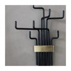 House Doctor Portemanteaux Et Patères Patère En Métal Noir Et Laiton -Meubles de cuisine Soldes patere en metal noir et laiton 3