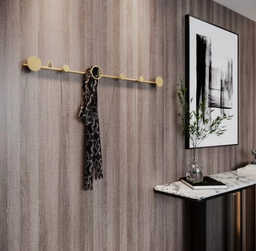 Potiron Paris Portemanteaux Et Patères Patère En Métal Or, 5 Crochets 4 Potiron Paris Portemanteaux Et Patères Patère En Métal Or, 5 Crochets – Image 2