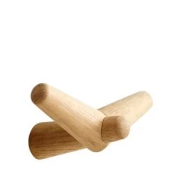 WOUD Portemanteaux Et Patères Patère Noire En Bois De Chêne -Meubles de cuisine Soldes patere nature en bois de chene