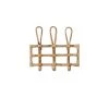 Casatera Portemanteaux Et Patères Patère Vintage 3 Crochets En Rotin Bois Clair -Meubles de cuisine Soldes patere vintage 3 crochets en rotin bois clair