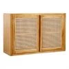 Meubles Haut Placard Cuisine Teck Et Cannage 100cm - Nordal -Meubles de cuisine Soldes placard cuisine teck et cannage 100cm nordal