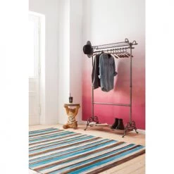 Kare Design Portemanteaux Et Patères Porte-manteau 12 Cintres En Acier Et Manguier -Meubles de cuisine Soldes porte manteau 12 cintres en acier et manguier 2