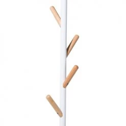 Beliani Portemanteaux Et Patères Porte-manteau Blanc En Bois De Pin -Meubles de cuisine Soldes porte manteau blanc en bois de pin 1