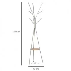 Homcom Portemanteaux Et Patères Porte-manteau Design Branches Blanc -Meubles de cuisine Soldes porte manteau design branches blanc 2