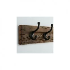 Wadiga Portemanteaux Et Patères Porte-manteau En Bois Et Fer 4 Crochets -Meubles de cuisine Soldes porte manteau en bois et fer 4 crochets 2