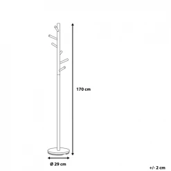 Beliani Portemanteaux Et Patères Porte Manteau En Bois Noir Et Marron -Meubles de cuisine Soldes porte manteau en bois noir et marron 2