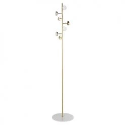 Maisons Du Monde Portemanteaux Et Patères Porte-manteau En Métal Doré Et Marbre Blanc