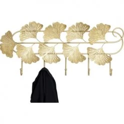 Kare Design Portemanteaux Et Patères Porte-manteau Feuilles De Ginkgo En Acier Doré L72 -Meubles de cuisine Soldes porte manteau feuilles de ginkgo en acier dore l72 2