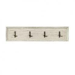 MOYCOR Portemanteaux Et Patères Porte-manteau Mural En Bois Blanc L85