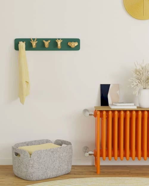 Potiron Paris Portemanteaux Et Patères Porte-manteau Mural Vert, 5 Patères Dorées 4 Potiron Paris Portemanteaux Et Patères Porte-manteau Mural Vert, 5 Patères Dorées – Image 2