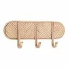 Madam Stoltz Portemanteaux Et Patères Porte Manteau Rotin 3 Crochets -Meubles de cuisine Soldes porte manteau rotin 3 crochets
