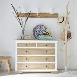 Maisons Du Monde Portemanteaux Et Patères Porte-manteau Tronc D'arbre En Eucalyptus Et Métal Blanc -Meubles de cuisine Soldes porte manteau tronc d arbre en eucalyptus et metal blanc 1000 15 37 146079 5