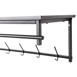 Woood Portemanteaux Et Patères Porte-manteaux 5 Crochets En Métal Noir -Meubles de cuisine Soldes porte manteaux 5 crochets en metal noir 7