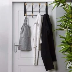 The Home Deco Factory Portemanteaux Et Patères Porte-manteaux à Suspendre Noir -Meubles de cuisine Soldes porte manteaux a suspendre noir 3