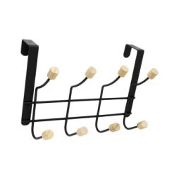 The Home Deco Factory Portemanteaux Et Patères Porte-manteaux à Suspendre Noir -Meubles de cuisine Soldes porte manteaux a suspendre noir 4