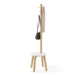 Umbra Portemanteaux Et Patères Porte Manteaux Tabouret Pillard Bois Naturel -Meubles de cuisine Soldes porte manteaux tabouret pillard bois naturel 4