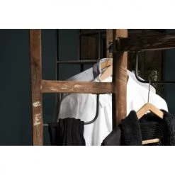 MACABANE Portemanteaux Et Patères Portemanteau 3 Ventaux En Teck Recyclé Et Métal -Meubles de cuisine Soldes portemanteau 3 ventaux en teck recycle et metal 2