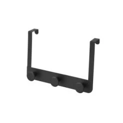 Wadiga Portemanteaux Et Patères Portemanteau De Porte 3 Crochets En Métal Et ABS Noir 30x8,5x20cm -Meubles de cuisine Soldes portemanteau de porte 3 crochets en metal et abs noir 30x8 5x20cm 4