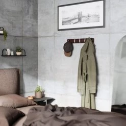 Umbra Portemanteaux Et Patères Portemanteau Mural 5 Crochets Rabattables, Bois, Expresso -Meubles de cuisine Soldes portemanteau mural 5 crochets rabattables bois expresso 2