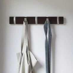 Umbra Portemanteaux Et Patères Portemanteau Mural 5 Crochets Rabattables, Bois, Expresso -Meubles de cuisine Soldes portemanteau mural 5 crochets rabattables bois expresso 7