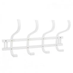 Wadiga Portemanteaux Et Patères Portemanteau Mural En Bois Blanc -Meubles de cuisine Soldes portemanteau mural en bois blanc 4