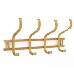 Wadiga Portemanteaux Et Patères Portemanteau Mural En Bois Blanc -Meubles de cuisine Soldes portemanteau mural retro en bois