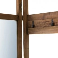 MACABANE Portemanteaux Et Patères Portemanteau Pliable 4 Ventaux En Teck Recyclé -Meubles de cuisine Soldes portemanteau pliable 4 ventaux en teck recycle 5