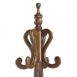 MOYCOR Portemanteaux Et Patères Portemanteau Rotatif En Bois D'acajou Marron H190 -Meubles de cuisine Soldes portemanteau rotatif en bois d acajou marron h190 1