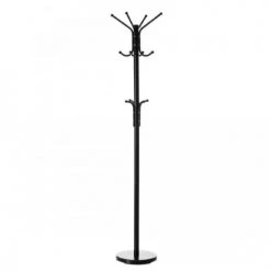Wadiga Portemanteaux Et Patères Portemanteau Sur Pied Métal Noir 12 Accroches H178cm