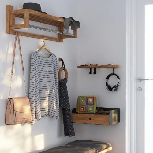 WOODEK Portemanteaux Et Patères Portemanteaux Mural Avec 1 Patère En Chêne Massif Huilé 7 WOODEK Portemanteaux Et Patères Portemanteaux Mural Avec 1 Patère En Chêne Massif Huilé – Image 5
