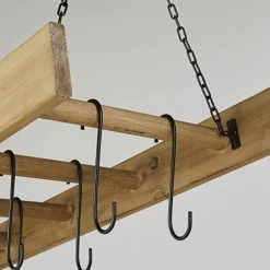 Maisons Du Monde Meubles Haut Suspension De Cuisine En Bois De Sapin Et Métal Noir -Meubles de cuisine Soldes suspension de cuisine en bois de sapin et metal noir 1000 5 33 222909 3