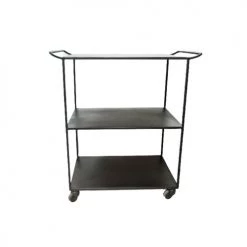 Decoclico Factory Îlots Et Dessertes Table Desserte Roulante En Métal Noir