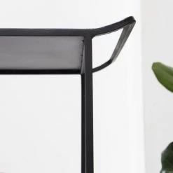 Decoclico Factory Îlots Et Dessertes Table Desserte Roulante En Métal Noir -Meubles de cuisine Soldes table desserte roulante en metal noir 4