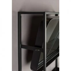 Dutchbone Portemanteaux Et Patères Vestiaire D'entrée Avec Miroir En Métal Et Cannage -Meubles de cuisine Soldes vestiaire d entree avec miroir en metal et cannage 4