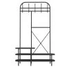 Nordlys Portemanteaux Et Patères Vestiaire D'entrée Style Industriel Avec Plateaux En Bois Noir -Meubles de cuisine Soldes vestiaire d entree style industriel avec plateaux en bois noir